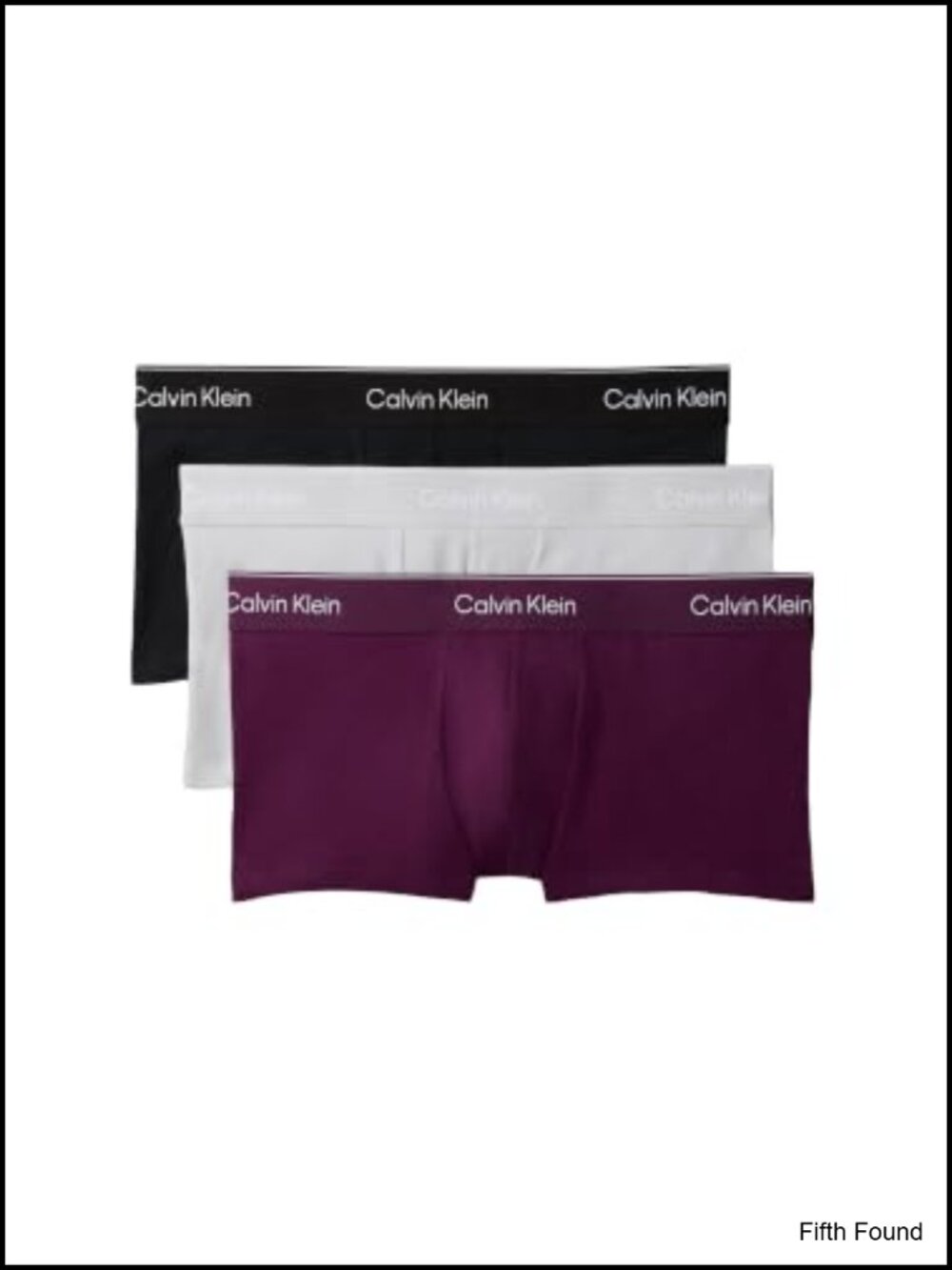 Calvin Klein Men's Cotton Stretch Low Rise Trunks 3-Pack Underwear M